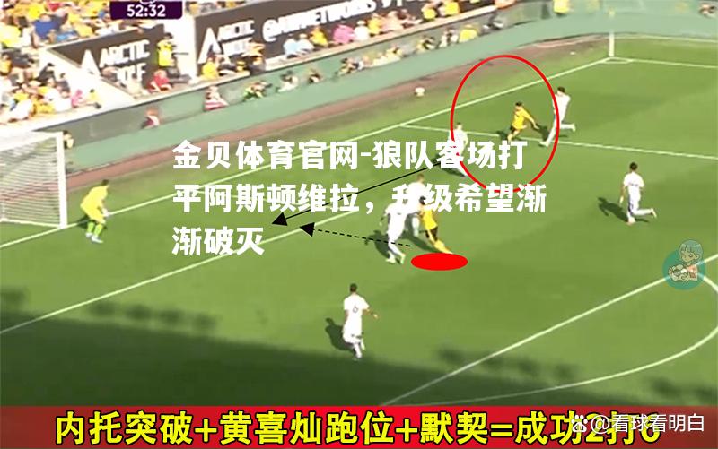 狼队客场打平阿斯顿维拉，升级希望渐渐破灭